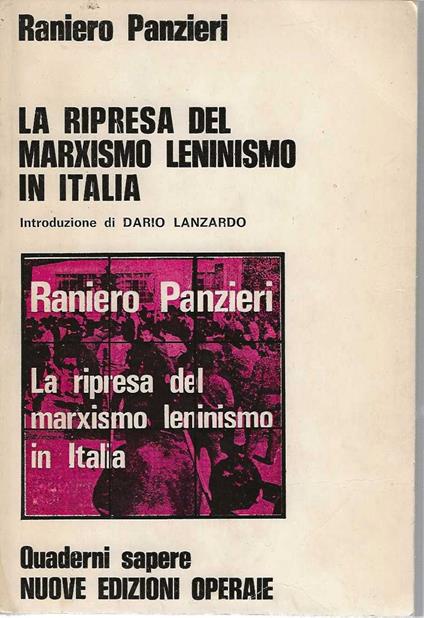La ripresa del marxismo leninismo in italia - Raniero Panzieri - copertina