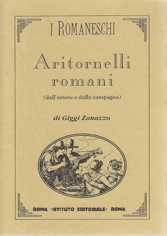 Aritornelli romani ( dall'amore e dalla campagna ) - Giggi Zanazzo - copertina