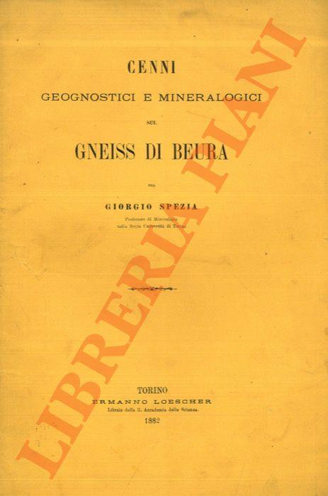 Cenni geognostici e mineralogici sul Gneiss di Beura - Giorgio Seita - copertina