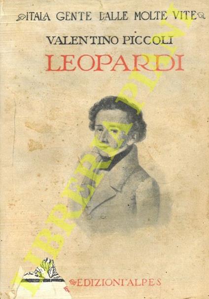 Leopardi - Valentino Piccoli - copertina