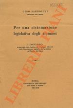 Per una sistemazione legislativa degli ammassi