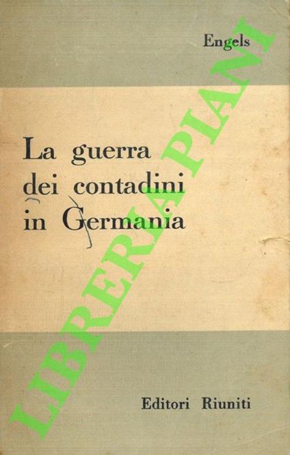 La guerra dei contadini in Germania - Friedrich Engels - copertina