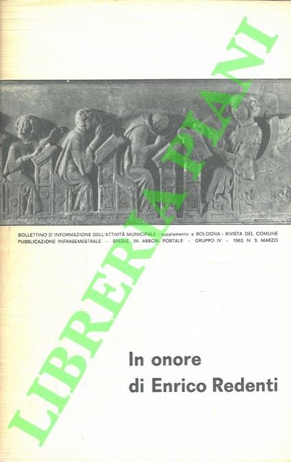 In onore di Enrico Redenti - Folco Cecchini - copertina