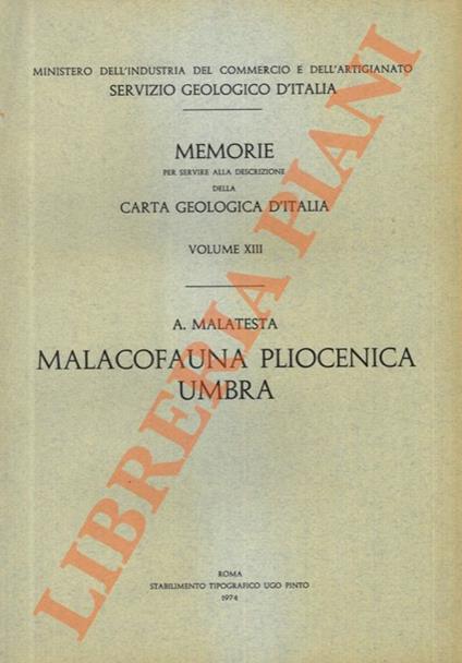 Malacofauna Pliocenica Umbra - Alberto Malatesta - copertina