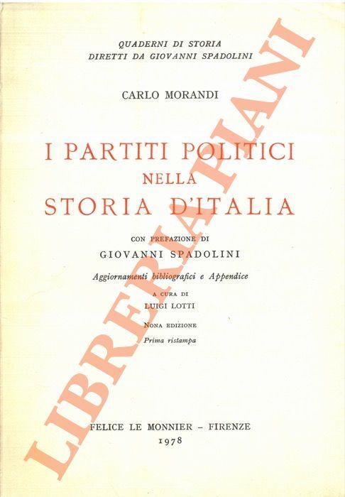 I partiti politici nella Storia d’Italia - Carlo Morandi - copertina