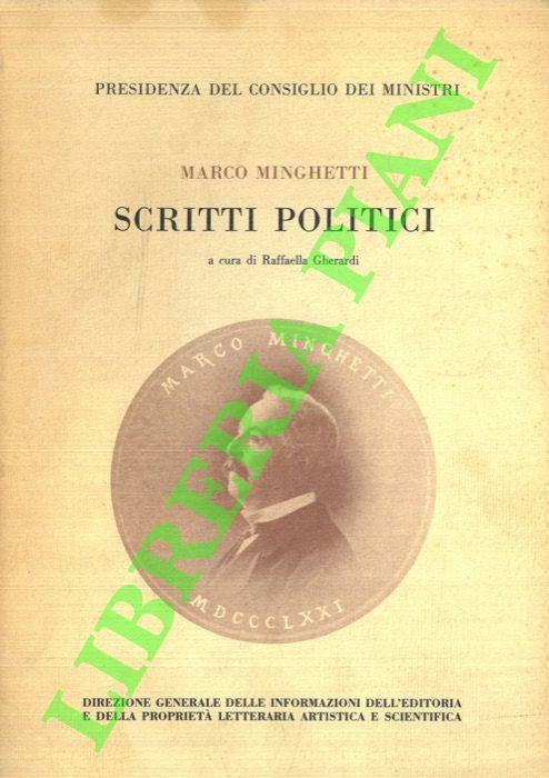 Scritti politici - Marco Minghetti - copertina