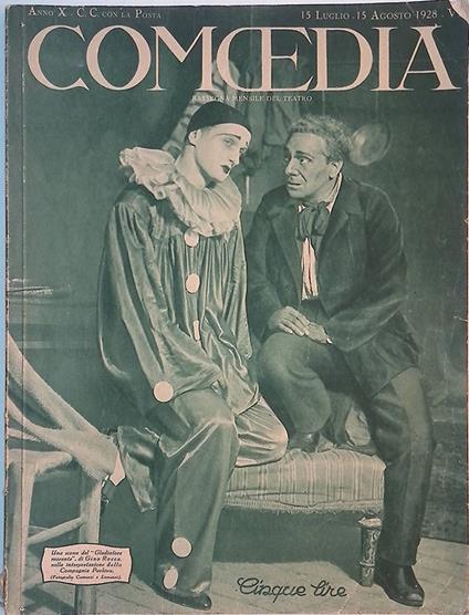 Comoedia. Anno X n.7, 15 luglio - 15 agosto 1928 - copertina