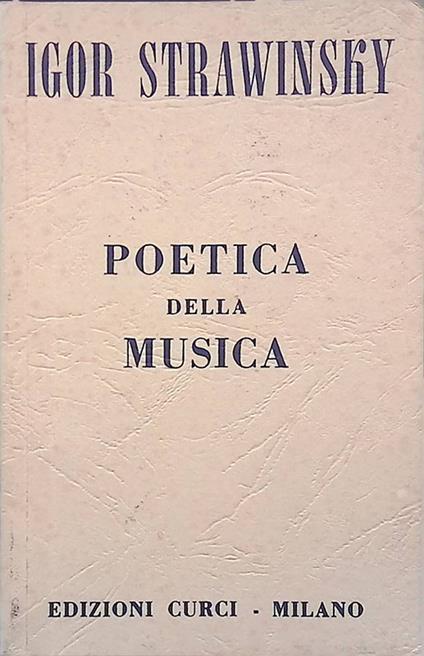 Poetica della musica - copertina