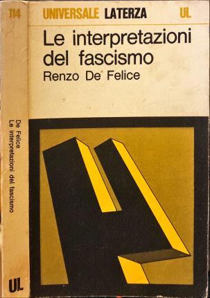 Le interpretazioni del fascismo - Renzo De Felice - copertina