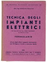 TECNICA DEGLI IMPIANTI ELETTRICI dal corso del Prof. Ing. Carlo Palestrino - FORMULARIO ad uso degli allievi ingegneri elettrotecnici