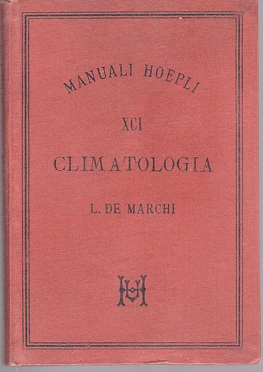 Climatologia - Luigi De Marchi - copertina