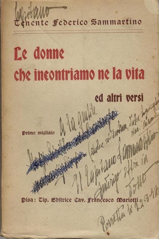 Le Donne Che Incontriamo Ne La Vita e Altri Versi - Federico Martino - copertina