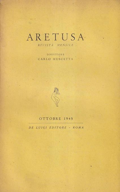 Aretusa. Rivista mensile - n. 14, ottobre 1945 - copertina