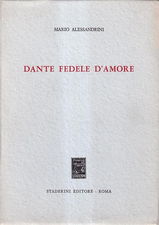 Dante fedele d'amore - Marco Alessandrini - copertina