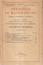 Periodico di matematiche. Storia, didattica, filosofia - giugno 1947, serie IV, vol. XXV, n. 2