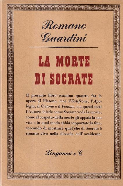 La morte di Socrate - Romano Guardini - copertina