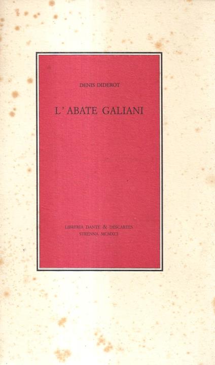 L' abate Galiani - Denis Diderot - copertina