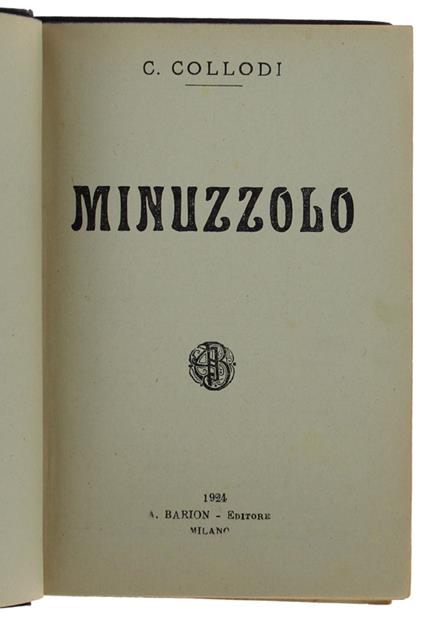 Minuzzolo - Carlo Collodi - copertina