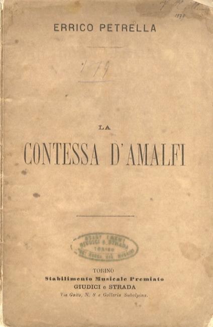 La contessa d'Amalfi - Giovanni Peruzzini - copertina