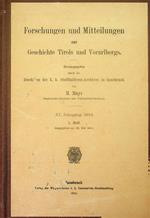 Forschungen und Mitteilungen zur Geschichte Tirols und Vorarlbergs: XI. Jahrgang 1914