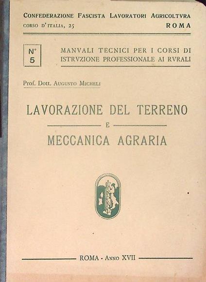 Lavorazione del terreno e meccanica agraria - copertina