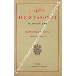 Codex iuris canonici Pii X Pontificis Maximi iussu digestus Benedicti Papae XV auctoritate promulgatus - copertina