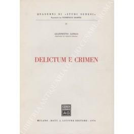 Delictum e crimen - Giannetto Longo - copertina