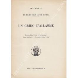 Un grido d'allarme - Titta Mazzuca - copertina