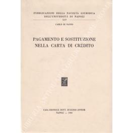 Pagamento e sostituzione nella carta di credito - Carlo Di Nanni - copertina