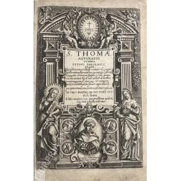 S. Thomae Aquitanis summa totius theologiae... in tre partes ab auctore suo distributa. Editio novissima, in qua praestitum quid sit, sequenti pagella indicatur - d'Aquino (san) Tommaso - copertina