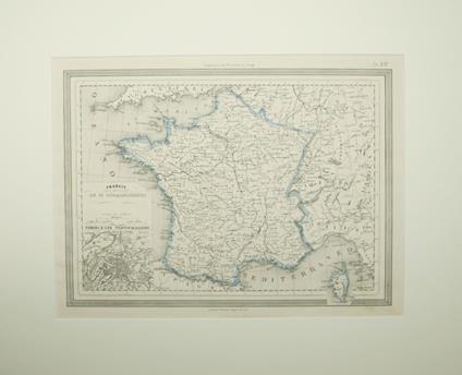 Carta della Francia divisa in 89 Dipartimenti - copertina