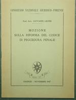 Mozione sulla riforma del codice di procedura penale