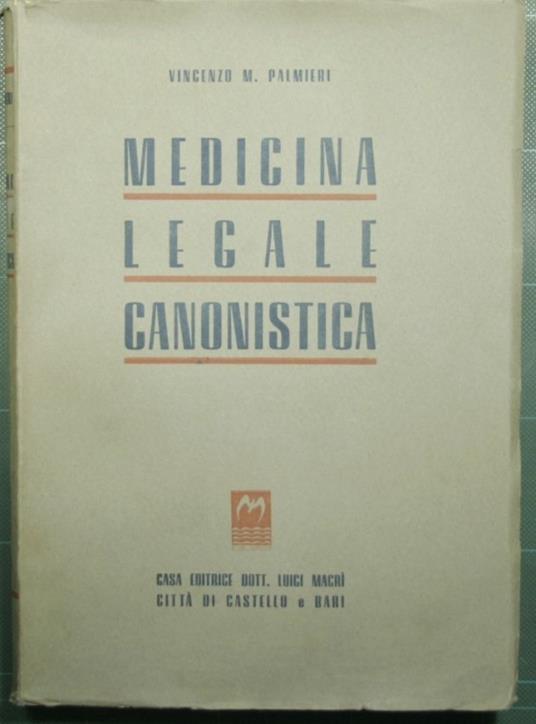 Medicina legale canonistica - copertina