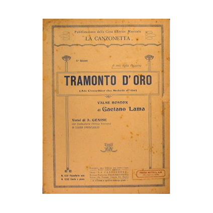 Tramonto D'oro ( Au Coucher du soleil d'or ) - Lama Gaetano - copertina