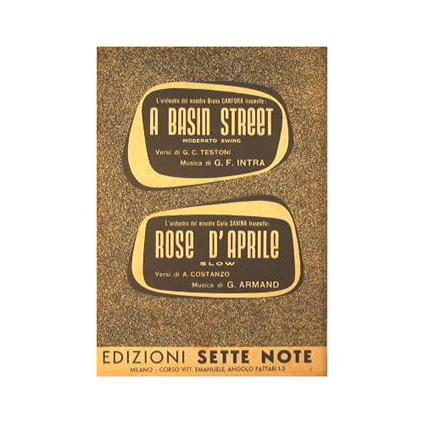 A basin Street ( moderato swin ) - Rose d'Aprile ( slow ) - copertina