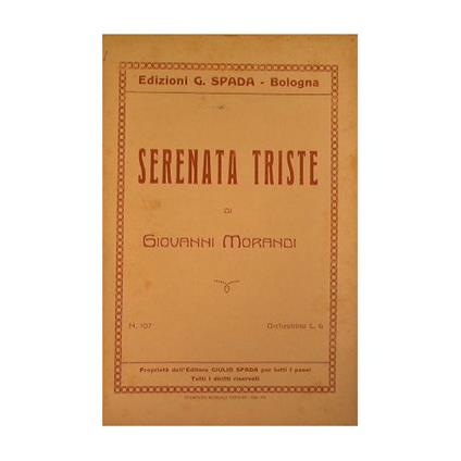 Serenata triste - Giovanni Morandi - copertina