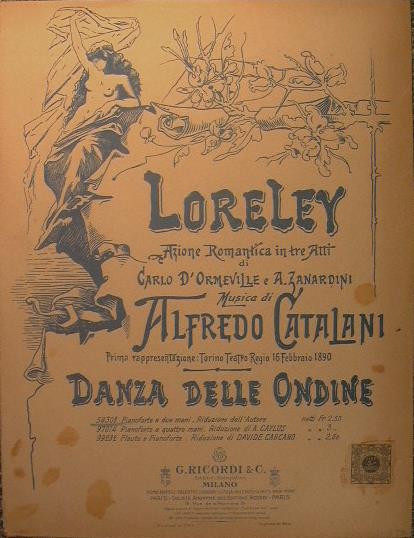 Danza delle ondine - Alfredo Catalani - copertina