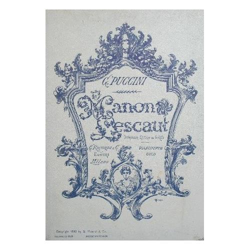 Manon Lescaut - Giacomo Puccini - copertina