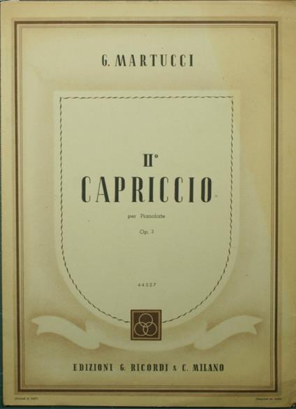 II capriccio - G. Marucci - copertina