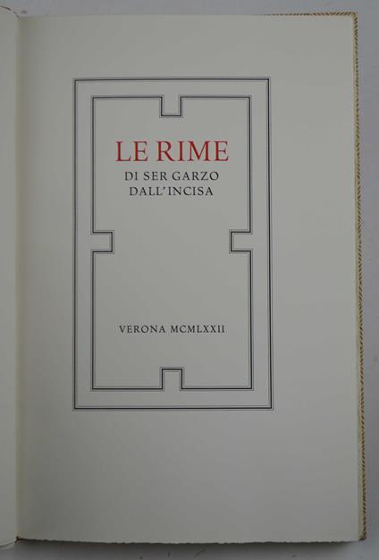 Le rime - copertina