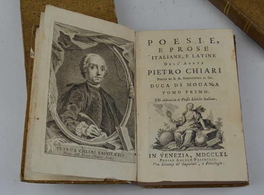 Poesie, e prose italiane, e latine… - Pietro Chiari - copertina