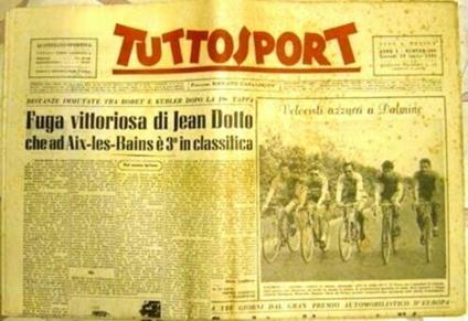 Quotidiano Tuttosport 1954 Tour De France - copertina