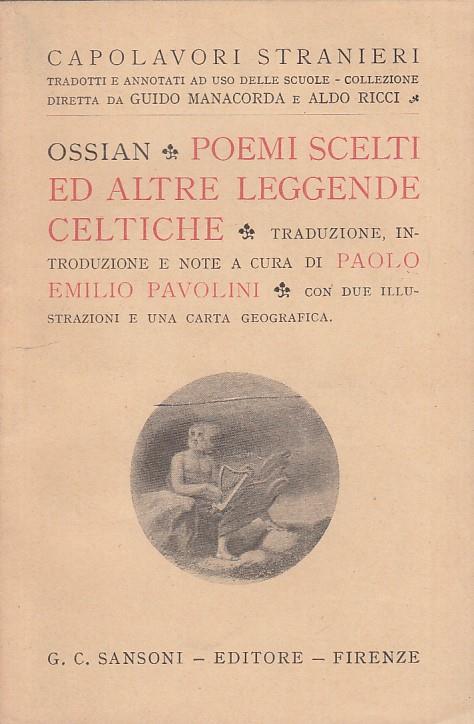 Poemi Scelti Ed Altre Leggende Celtiche- - Ossian - copertina