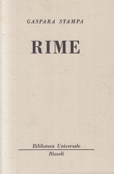 Rime - Gaspara Stampa - copertina