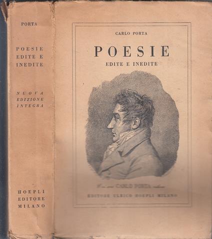 Poesie Edite E Inedite - Carlo Porta - copertina