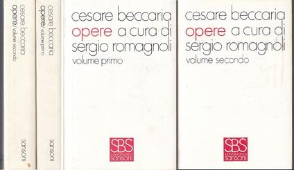 Opere 2 Volumi Romangoli - Cesare Beccaria - copertina