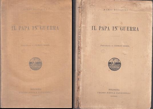 Il Papa In Guerra - Mario Missiroli - copertina