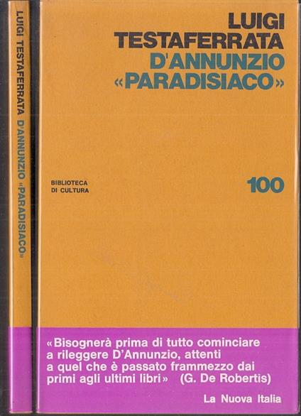 D'annunzio Paradisiaco - Luigi Testaferrata - copertina