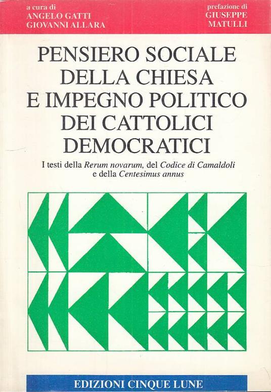 Pensiero Sociale Della Chiesa Impegno Politico - copertina