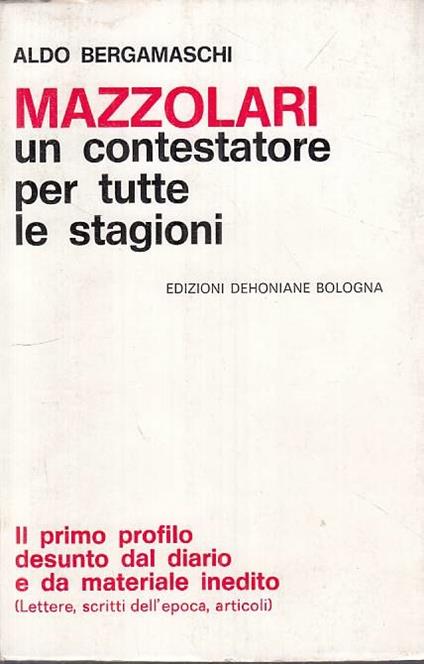 Mazzolari Un Contestatore - Aldo Bergamaschi - copertina